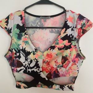 Charlotte Russe floral crop top
